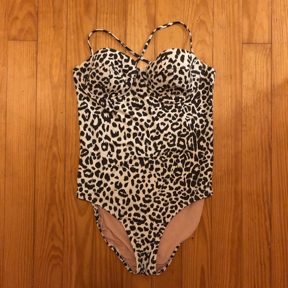 j crew leopard bathing suit